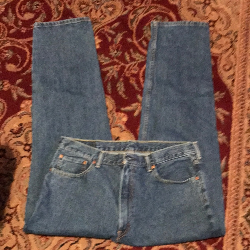 MENS LEVIS 550 RELAXED FIT JEANS MEDIUM BLUE 00550-4891